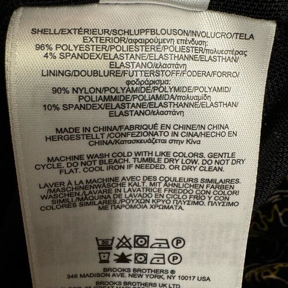 Brooks Brothers Violette-Print Navy Surplice Jersey Faux Wrap Jersey Dress M - Picture 12 of 12